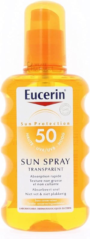 بخاخ واق من الشمس يوسيرن سائل شفاف بعامل حماية اشعة 50 200 مل حساس عرضة لحب الشباب SPF 200.0 ملليلتر