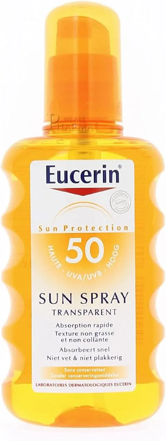 بخاخ واق من الشمس يوسيرن سائل شفاف بعامل حماية اشعة 50 200 مل حساس عرضة لحب الشباب SPF 200.0 ملليلتر