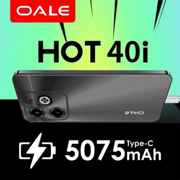 ⁦جوال هوت 40i ثنائي شرائح الاتصال، شاشة 6.6 بوصة، ذاكرة وصول عشوائي 3 جيجابايت، ذاكرة تخزين 64 جيجابايت، شبكة الجيل الرابع 4G - إصدار الشرق الأوسط، لون أسود جرافيتي⁩ - الصورة ⁦9⁩