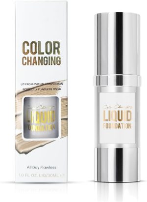 كريم اساس سائل متغير اللون من ازوني، كريم اساس سائل متغير اللون خال من العيوب، برايمر مكياج بي بي، كريم اساس سائل للوجه، يمكنه تغطية التجاعيد والخطوط الدقيقة، ابيض