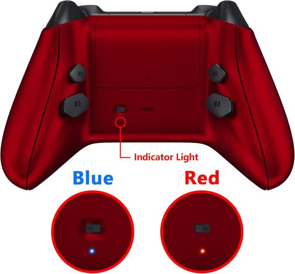 ⁦eXtremeRate Hope Programable Remap Kit for Xbox Series X/S Controller, Upgrade Boards & Redesigned Back Shell & Side Rails & Back Buttons for Xbox Core Controller - Scarlet Red⁩ - الصورة ⁦8⁩