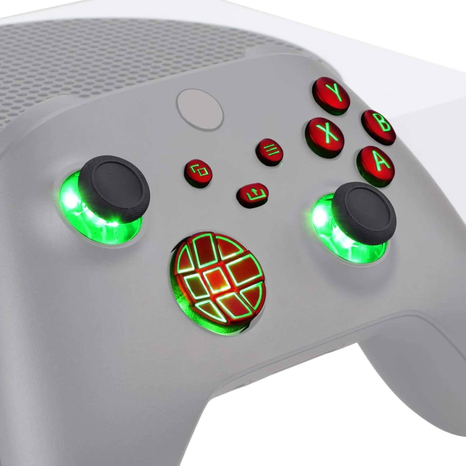 دي باد باضاءة LED متعددة الالوان من اكستريم ريت لزر التشغيل والرجوع والمزامنة وايه بي اكس واي لـXbox Series X/S، لون احمر كلاسيكي