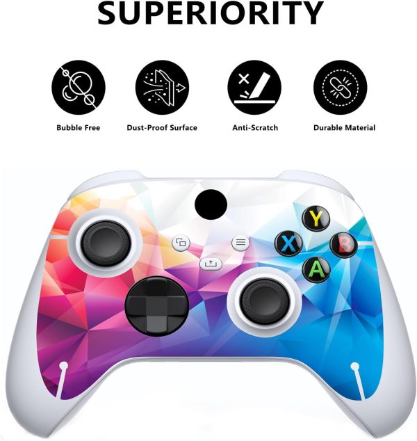 ⁦بلاي فيتال ملصقات فينيل مخصصة من دازلينج بريزم لجهاز Xbox Series S، ملصقات غلاف لاصق لوحدة تحكم Xbox Series S⁩ - الصورة ⁦2⁩
