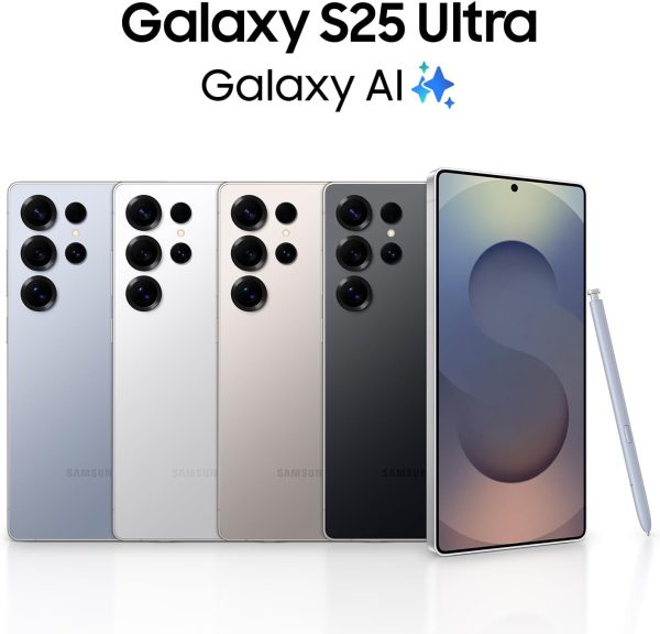 ⁦SAMSUNG Galaxy S25 Ultra Cell Phone, 256GB, AI Smartphone, Unlocked Android, AI Camera, Fast Processor, Long Battery Life, 2025, Titanium Whitesilver (International Version)⁩ - الصورة ⁦3⁩