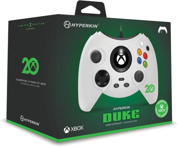 ⁦وحدة تحكم سلكية هايبركين دوك لاجهزة Xbox سيريز اكس / اس One/ ويندوز 10 اصدار محدود للذكرى السنوية الـ20 ابيض مرخصة رسميا من بلوتوث⁩ - الصورة ⁦6⁩