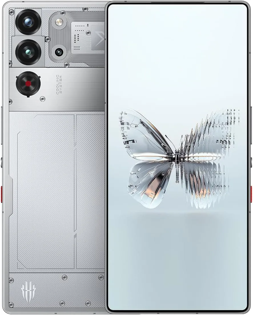 ريد ماجيك جوال العاب 10 برو 144 هرتز، هاتف ذكي اندرويد 5G، ذاكرة RAM 16GB + ذاكرة روم 512GB، سناب دراجون 8 ايليت، شاشة كاملة 6.8 انش 1.5K AMOLED FHD، كاميرا 50MP، ثنائي الشريحة، فضي