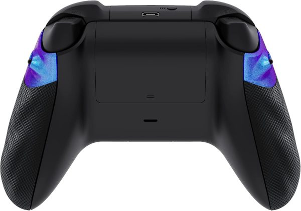 ⁦اكستريم رايت مقابض جانبية مطاطية من فليكسور، مجموعة ازرار ايقاف لذراع تحكم Xbox Series X/S، مقابض مريحة مضادة للانزلاق لذراع تحكم Xbox Core - لون كاميليون ارجواني وازرق⁩ - الصورة ⁦6⁩