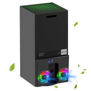 لينك ستايل مروحة تبريد لجهاز Xbox Series X بنظام تبريد عمودي مع اضواء RGB ملونة ومنفذ USB واحد