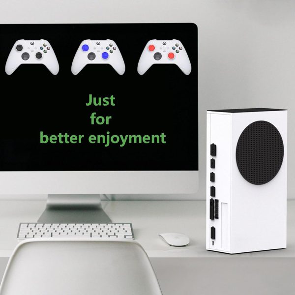 ⁦سدادات غبار لجهاز Xbox Series S - 7 قطع من سدادات الغبار من السيليكون و4 قطع شبكية من بلاستيك PVC، واجهة مشغل الأقراص المضغوطة USB HDMI LAN غطاء مضاد للغبار لـ Xbox Series S مع 6 اغطية لقبضة الابهام⁩ - الصورة ⁦6⁩