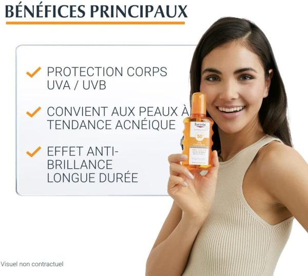 ⁦بخاخ واق من الشمس يوسيرن سائل شفاف بعامل حماية اشعة 50 200 مل حساس عرضة لحب الشباب SPF 200.0 ملليلتر⁩ - الصورة ⁦5⁩