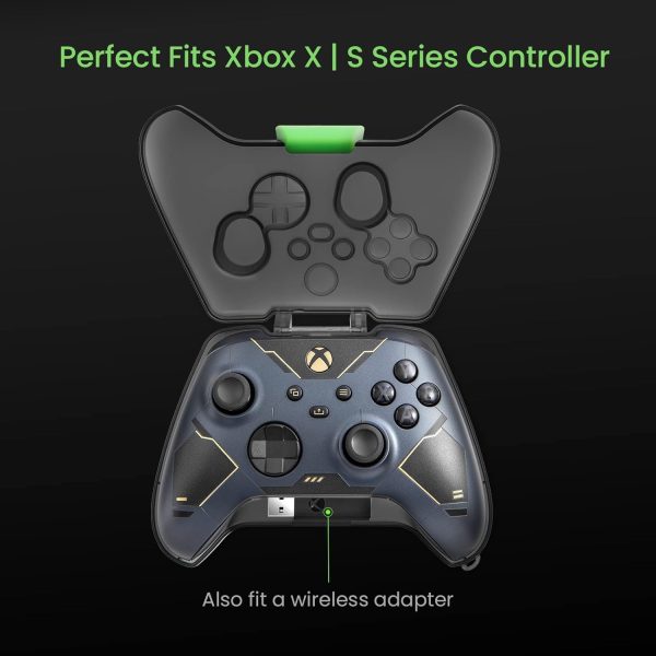 ⁦حافظة حماية واقية لذراع التحكم اللاسلكي في جهاز تشغيل الالعاب Xbox Core تصميم صلب مناسب لاذرع التحكم في جهاز مايكروسوفت Xbox Series X/S ‏2020 مقاوم للغبار وخفيف الوزن من تومتوك، بولي كربونات⁩ - الصورة ⁦7⁩