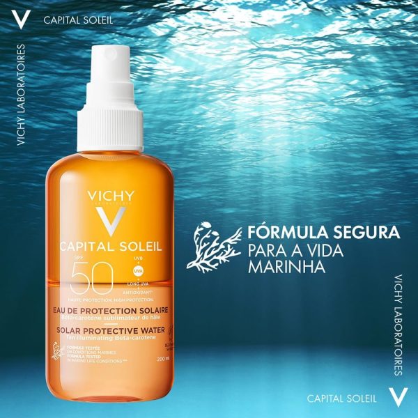 ⁦واقي شمسي كابيتال سوليل بتركيبة مائية بعامل وقاية من اشعة الشمس SPF50 فيتشي 200 مل⁩ - الصورة ⁦7⁩
