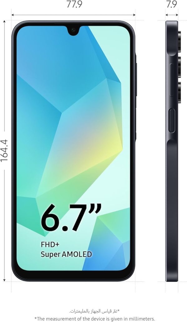 ⁦سامسونج موبايل جالكسي A16 LTE ثنائي شرائح الاتصال ذاكرة رام 6 جيجابايت تخزين 128 هاتف ذكي اندرويد - اسود⁩ - الصورة ⁦3⁩
