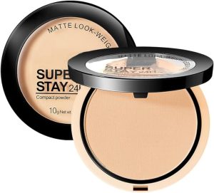 بودرة مضغوطة للوجه غير لامعة للتحكم في زيت البشرة، بودرة مكياج ناعمة مطفية لبشرة خالية من العيوب، مقاومة للماء وتدوم طويلا، لجميع أنواع البشرة، تمتص الزيت وتخفي العيوب وتمنح بشرة مشرقة