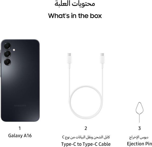 ⁦سامسونج موبايل جالكسي A16 LTE ثنائي شرائح الاتصال ذاكرة رام 6 جيجابايت تخزين 128 هاتف ذكي اندرويد - اسود⁩ - الصورة ⁦8⁩