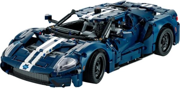 ⁦مجموعة فورد جي تي 2022 رقم 42154 من LEGO Technic. مشروع غامر للبالغين؛ صمّموا جميع تفاصيل هدية النموذج 1:12 هذه لمحبي السيارات؛ تتوفر باللون الأزرق الداكن الكلاسيكي مع خطوط سباق بيضاء (1466 قطعة)⁩ - الصورة ⁦7⁩