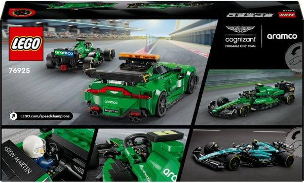 ⁦لعبتا سيارة الأمان Aston Martin وAMR23‏ من LEGO Speed Champions، مجموعة لعب نموذج السيارات، مجموعة بناء للأطفال مع شخصيتين صغيرتين، هدية رمضان للصبيان والبنات 76925⁩ - الصورة ⁦9⁩
