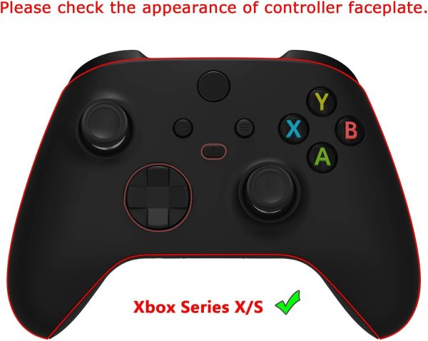 ⁦اكستريم رايت مقابض جانبية مطاطية من فليكسور، مجموعة ازرار ايقاف لذراع تحكم Xbox Series X/S، مقابض مريحة مضادة للانزلاق لذراع تحكم Xbox Core - لون كاميليون ارجواني وازرق⁩ - الصورة ⁦5⁩