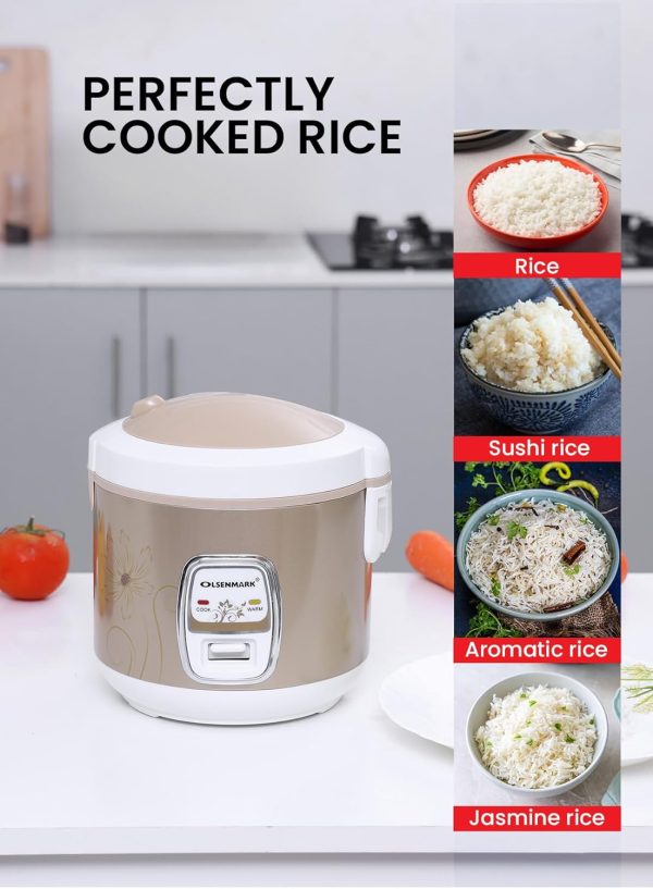 ⁦اولسن مارك طباخ ارز 1 لتر معدن - OMRC2121⁩ - الصورة ⁦6⁩