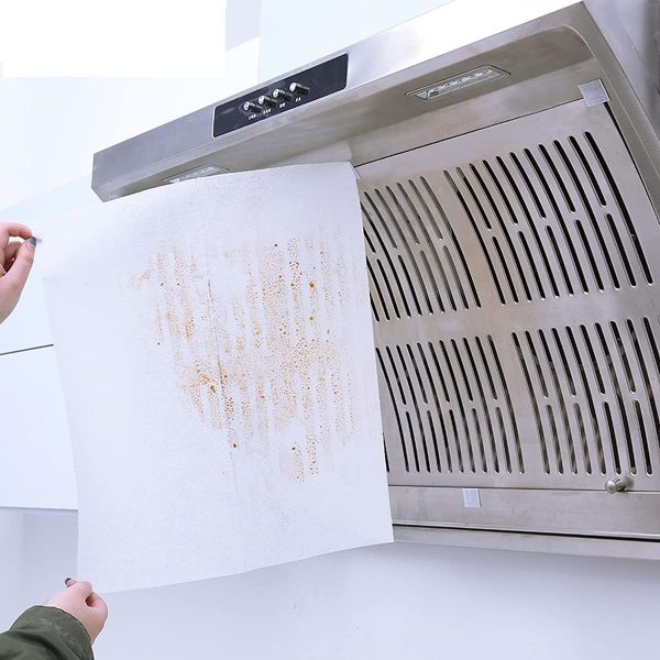 ⁦KASTWAVE 1 لفة مجموعة شفاط ورقية مرشح الشحوم ورقة النفط - امتصاص النفط - ورقة ورقة واقية لطباخ هود شفاط مروحة 5 متر⁩ - الصورة ⁦2⁩