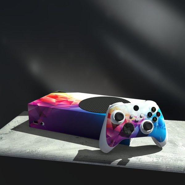 ⁦بلاي فيتال ملصقات فينيل مخصصة من دازلينج بريزم لجهاز Xbox Series S، ملصقات غلاف لاصق لوحدة تحكم Xbox Series S⁩ - الصورة ⁦4⁩