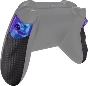 اكستريم رايت مقابض جانبية مطاطية من فليكسور، مجموعة ازرار ايقاف لذراع تحكم Xbox Series X/S، مقابض مريحة مضادة للانزلاق لذراع تحكم Xbox Core - لون كاميليون ارجواني وازرق