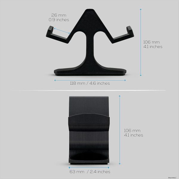 ⁦Dual Game Controller Desktop Holder Stand - Universal Design for Xbox ONE, PS5, PS4, PC, Steelseries, Steam & More, Reduce Clutter UGDS-03 by Brainwavz⁩ - الصورة ⁦6⁩