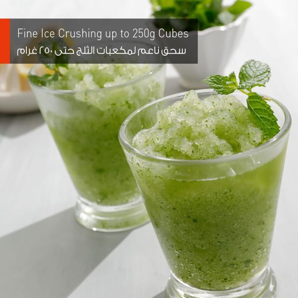 ⁦خلاط ماركيتينج ميدل ايست اند افريقيا م. م. ح. لسحق الثلج من باناسونيك، 800 واط، أبيض، MX-MG5421CTZ⁩ - الصورة ⁦2⁩