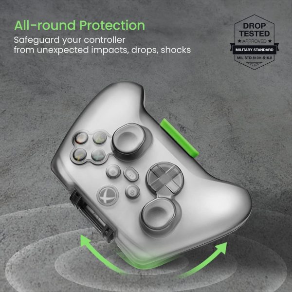 ⁦حافظة حماية واقية لذراع التحكم اللاسلكي في جهاز تشغيل الالعاب Xbox Core تصميم صلب مناسب لاذرع التحكم في جهاز مايكروسوفت Xbox Series X/S ‏2020 مقاوم للغبار وخفيف الوزن من تومتوك، بولي كربونات⁩ - الصورة ⁦4⁩