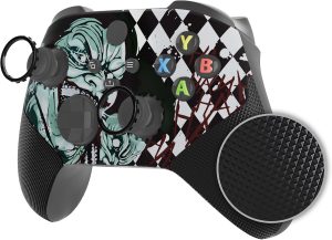 اكستريم رايت غلاف معاد تصميمه من ايه اس ار لوحدة التحكم اللاسلكية لجهاز Xbox Core - مقبض مطاطي عالي الاداء وحلقات فرك مضادة للالتصاق - غطاء مخصص لذراع تحكم Xbox Series X وS - مهرج هاهاها