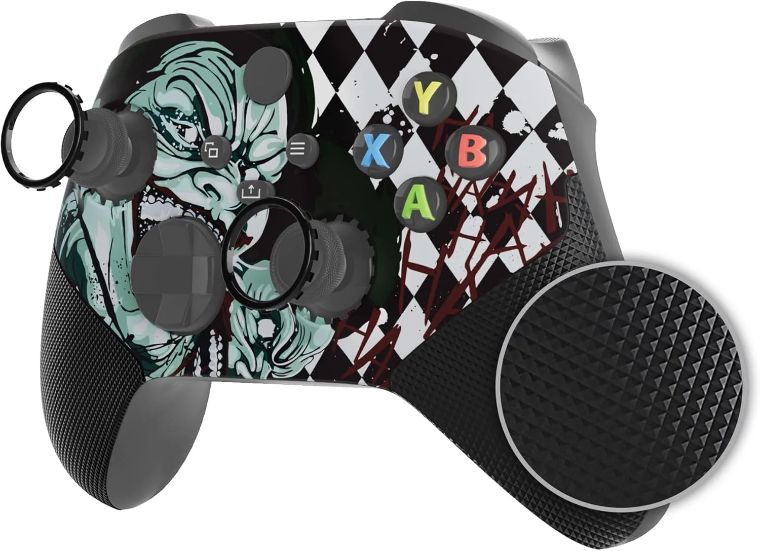 اكستريم رايت غلاف معاد تصميمه من ايه اس ار لوحدة التحكم اللاسلكية لجهاز Xbox Core - مقبض مطاطي عالي الاداء وحلقات فرك مضادة للالتصاق - غطاء مخصص لذراع تحكم Xbox Series X وS - مهرج هاهاها