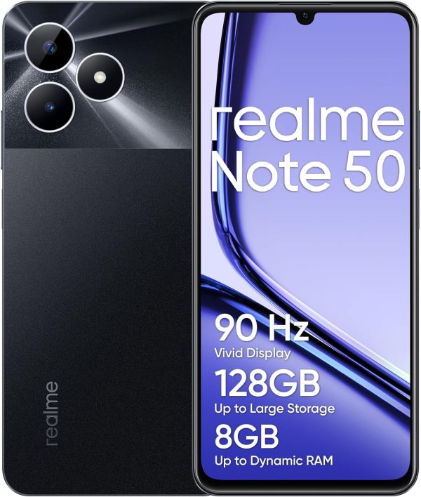 ⁦ريلمي جوال نوت 50 ثنائي شرائح الاتصال بذاكرة روم 128GB - RAM 4GB جي اس ام فقط | بدون سي دي ايه هاتف ذكي 4G / LTE غير مغلق من المصنع اسود ميدنايت - اصدار عالمي⁩ - الصورة ⁦9⁩