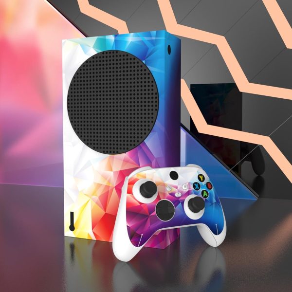 ⁦بلاي فيتال ملصقات فينيل مخصصة من دازلينج بريزم لجهاز Xbox Series S، ملصقات غلاف لاصق لوحدة تحكم Xbox Series S⁩ - الصورة ⁦5⁩