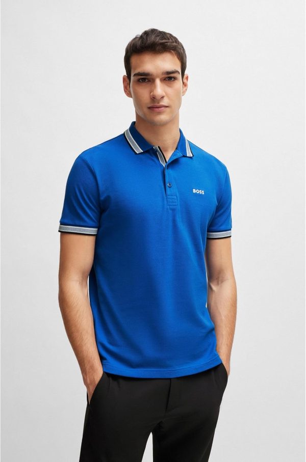 ⁦HUGO BOSS Men's Paddy Curved Polo Shirt⁩ - الصورة ⁦3⁩