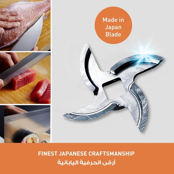 ⁦مفرمة لحوم مع 5 ملحقات لفرم ناعم بقدرة 1700 واط من باناسونيك موديل MK-GX1710KTZ⁩ - الصورة ⁦4⁩