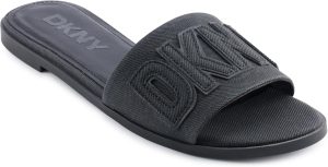 DKNY صندل مسطح بنعل داخلي مبطن للاستخدام اليومي للنساء من الصفصاف