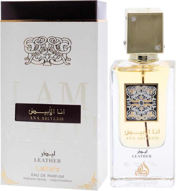 ⁦لطافة - عطر انا الابيض الجلدي ، بخاخ او دي بارفان، 60 مل، للجنسين⁩ - الصورة ⁦4⁩