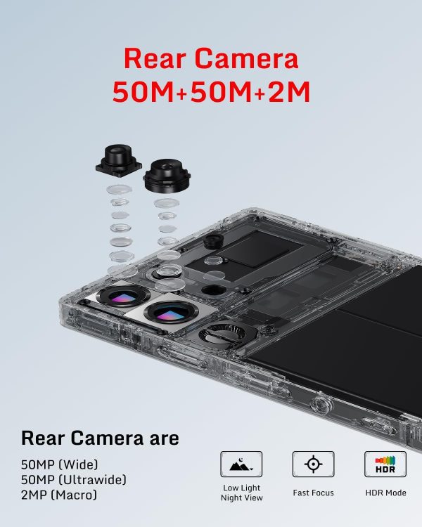 ⁦ريد ماجيك جوال العاب 10 برو 144 هرتز، هاتف ذكي اندرويد 5G، ذاكرة RAM 16GB + ذاكرة روم 512GB، سناب دراجون 8 ايليت، شاشة كاملة 6.8 انش 1.5K AMOLED FHD، كاميرا 50MP، ثنائي الشريحة، فضي⁩ - الصورة ⁦10⁩