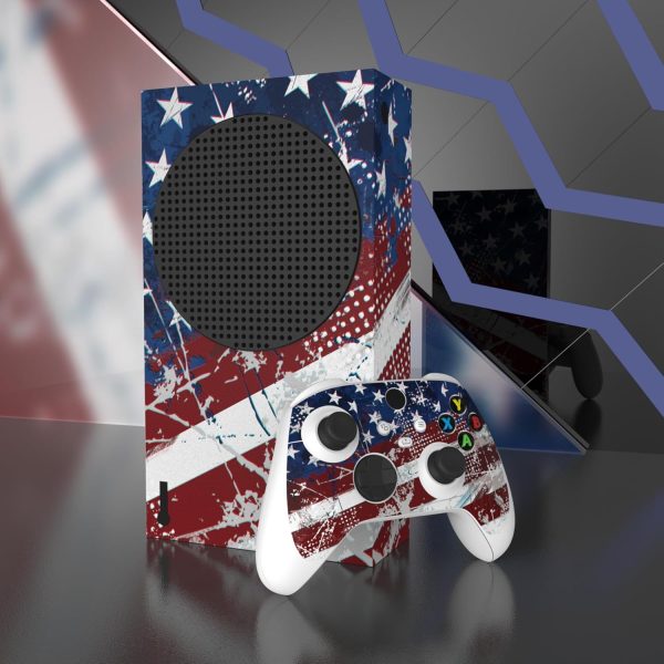 ⁦بلاي فيتال ملصق حماية من الفينيل لجهاز Xbox Series S، غطاء حماية من الفينيل لوحدة تحكم Xbox Series S (طبعة علم الولايات المتحدة)⁩ - الصورة ⁦5⁩