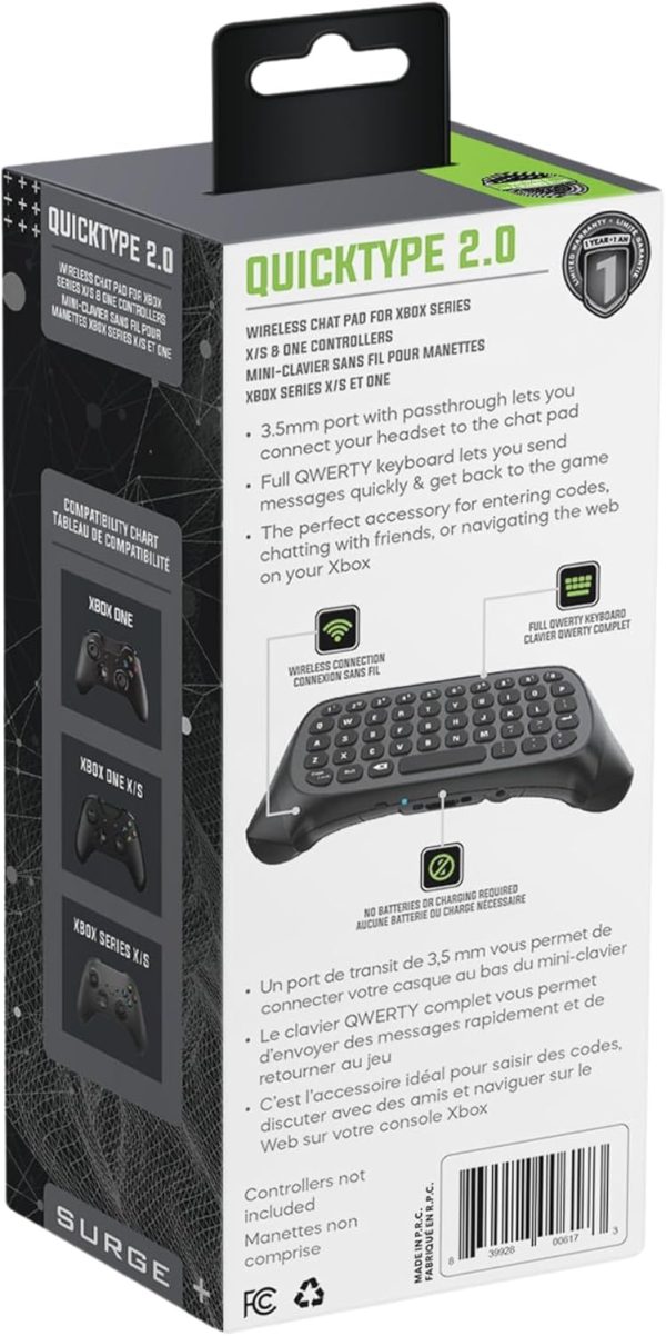 ⁦Surge Surge Xbox Series S/X & One Wireless Controller Keypad - Black - Xbox Series X;⁩ - الصورة ⁦8⁩