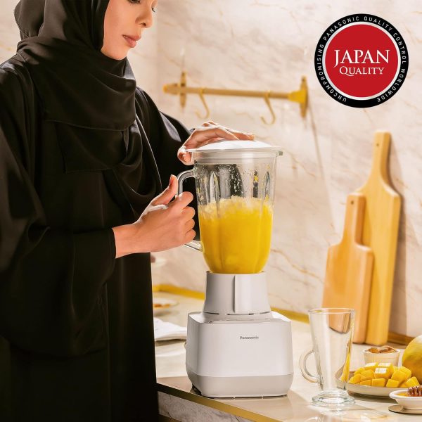 ⁦خلاط ماركيتينج ميدل ايست اند افريقيا م. م. ح. لسحق الثلج من باناسونيك، 800 واط، أبيض، MX-MG5421CTZ⁩ - الصورة ⁦6⁩