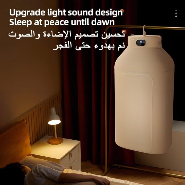 ⁦مجفف محمول للملابس والملابس الداخلية والمناشف وملابس الحيوانات الاليفة من كاو، مجفف للغسيل والسفر والتخييم والشقة والفندق والسكن الجامعي ار في⁩ - الصورة ⁦9⁩