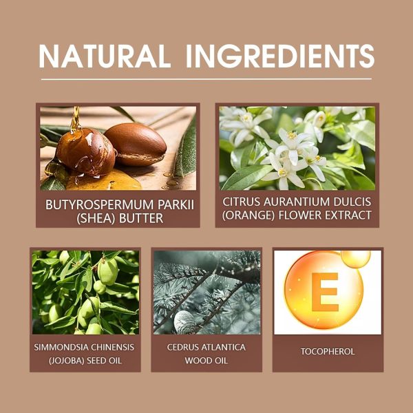 ⁦زبدة الجسم بزبدة الشيا للرجال من ازوني كريم جسم معطر عضوي والنساء لوشن للجسم مرطب ينعم ويعزز رطوبة البشرة وتألقها بشكل عام مناسب للبشرة الجافة⁩ - الصورة ⁦3⁩