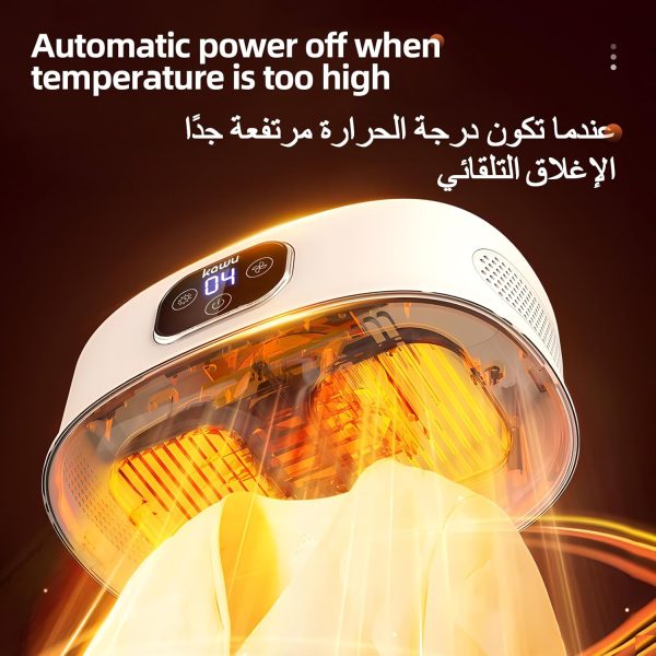 ⁦مجفف محمول للملابس والملابس الداخلية والمناشف وملابس الحيوانات الاليفة من كاو، مجفف للغسيل والسفر والتخييم والشقة والفندق والسكن الجامعي ار في⁩ - الصورة ⁦8⁩