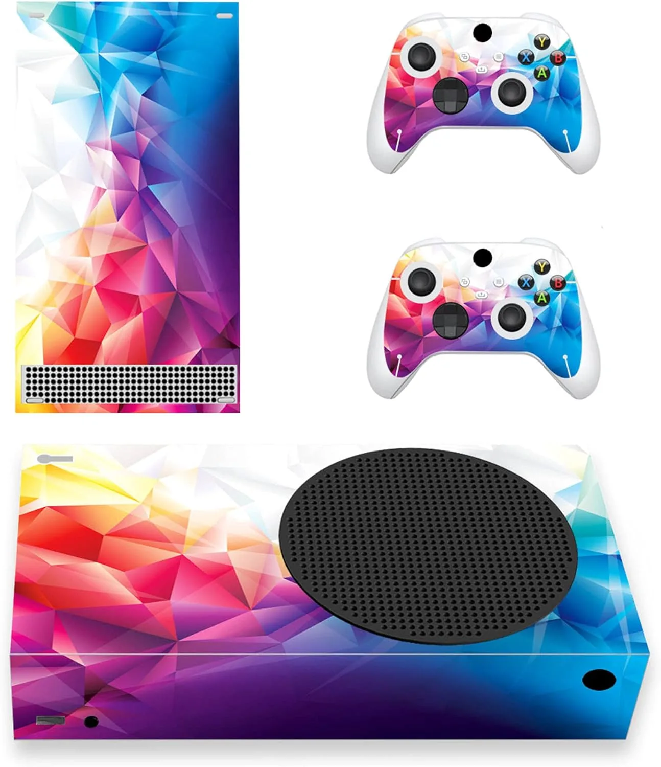 بلاي فيتال ملصقات فينيل مخصصة من دازلينج بريزم لجهاز Xbox Series S، ملصقات غلاف لاصق لوحدة تحكم Xbox Series S