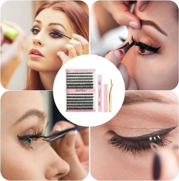 ⁦مجموعة وصلات رموش للمبتدئين من راكسينجس، 240 قطعة، مجموعة وصلات رموش 30D+40D 8-14 ملم، مجموعة رموش مختلطة بانحناء D مع رباط رموش ومجموعة رموش فردية⁩ - الصورة ⁦4⁩
