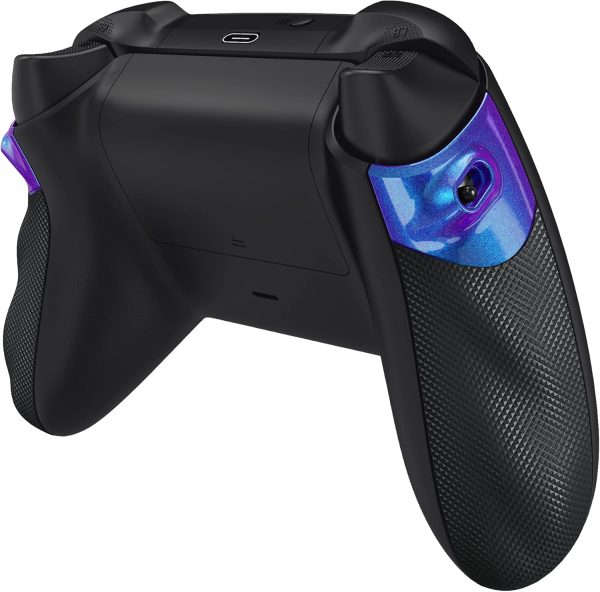⁦اكستريم رايت مقابض جانبية مطاطية من فليكسور، مجموعة ازرار ايقاف لذراع تحكم Xbox Series X/S، مقابض مريحة مضادة للانزلاق لذراع تحكم Xbox Core - لون كاميليون ارجواني وازرق⁩ - الصورة ⁦7⁩