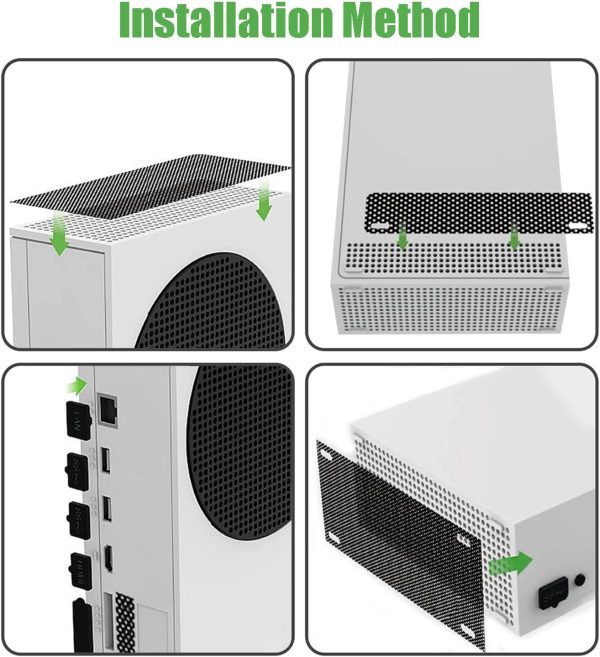 ⁦سدادات غبار لجهاز Xbox Series S - 7 قطع من سدادات الغبار من السيليكون و4 قطع شبكية من بلاستيك PVC، واجهة مشغل الأقراص المضغوطة USB HDMI LAN غطاء مضاد للغبار لـ Xbox Series S مع 6 اغطية لقبضة الابهام⁩ - الصورة ⁦3⁩