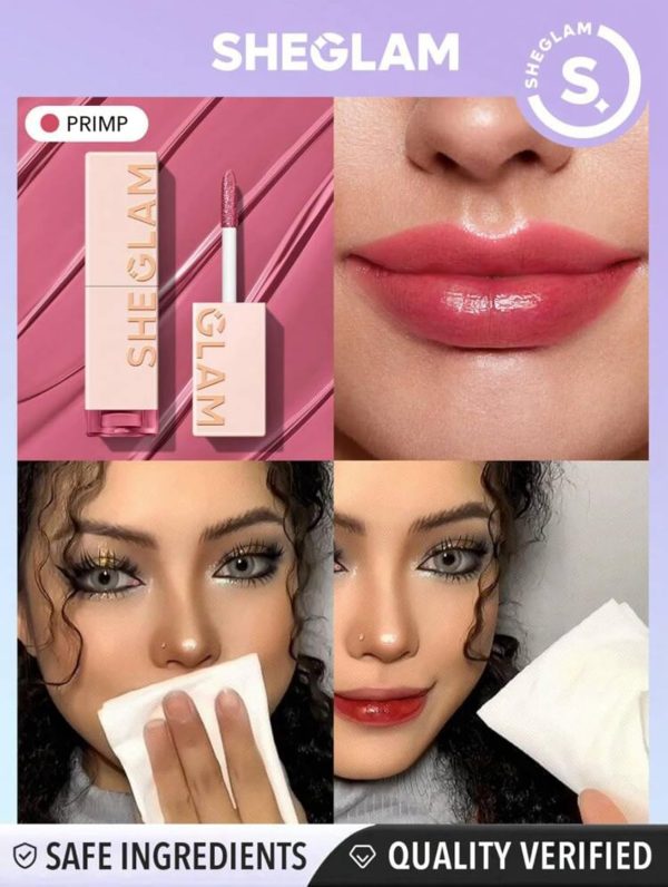 ⁦ملمع شفاه تيك ايه هينت من شيجلام متغير اللون يدوم طويلًا بلمسة نهائية عالية اللمعان تدوم طوال اليوم غير لاصق للشفاه الجافة (بريمب)⁩ - الصورة ⁦2⁩