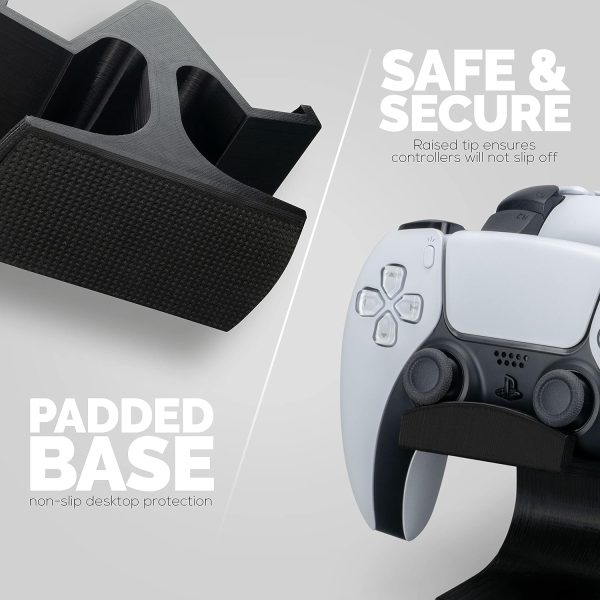 ⁦Dual Game Controller Desktop Holder Stand - Universal Design for Xbox ONE, PS5, PS4, PC, Steelseries, Steam & More, Reduce Clutter UGDS-03 by Brainwavz⁩ - الصورة ⁦3⁩